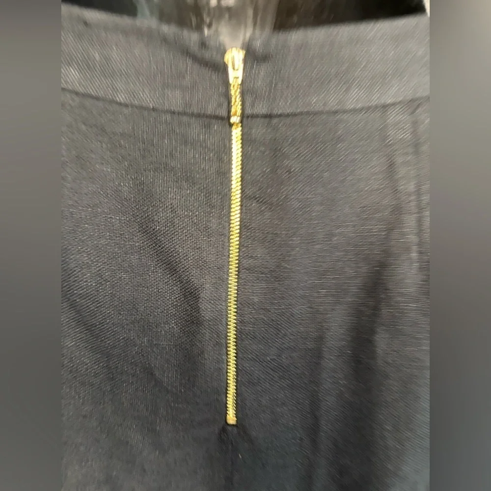 Kate Spade Skirt the Rules skirt Tribal Geometric embroidered trim sz 8 black
